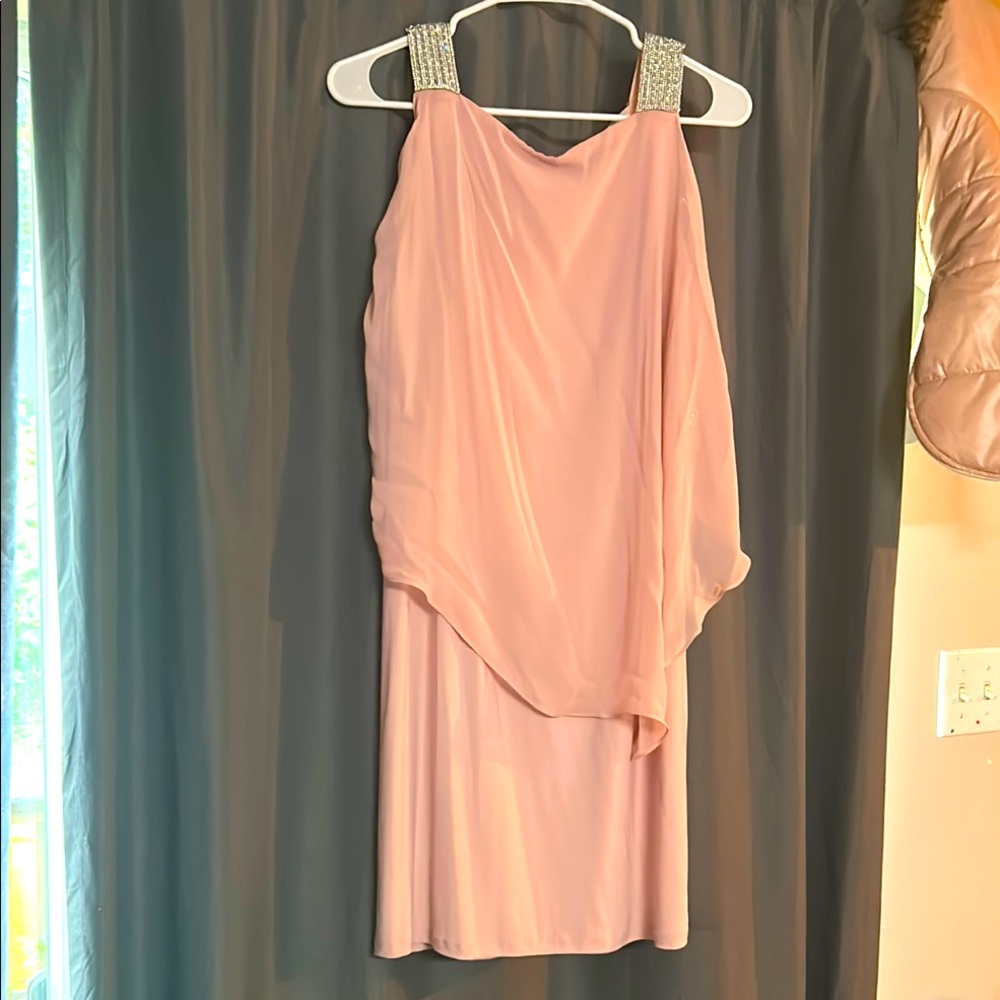 MSK Pink Dress with Embellished Straps